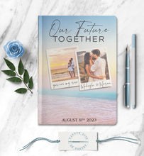 Load image into Gallery viewer, Our Future Together Personalized Boyfriend Girlfriend Couple Notebook Custom Travel Journal Customized Memory Book for Future Husband Wife
