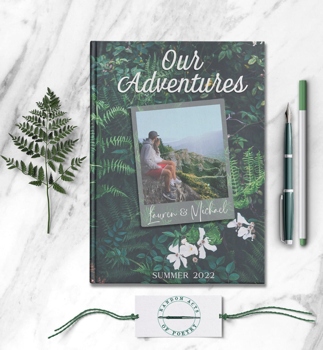 Our Adventures Personalized Couple Notebook Custom Photo Travel Diary Customized Bucket List Trip Journal Honeymoon Memory Book Wedding Gift