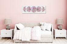 Load image into Gallery viewer, Purple Moon Phase Canvas Aesthetic Boho Floral Wall Decor  Crescent Moon Wall Hangings Spiritual Celestial Flower Wall Art Moon Goddess Gift
