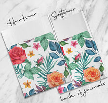 Load image into Gallery viewer, Roses Personalized Name Notebook Custom Mental Health Journal Customized Self Love Notebook Floral Travel Journal Personal Growth Notebook
