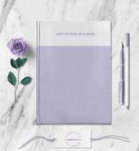 Load image into Gallery viewer, Songwriting Personalized Lyrical Notebook Custom Lyric Journal Customized Song Writing Ideas Notebook Music Notes Journal Gift for Musician
