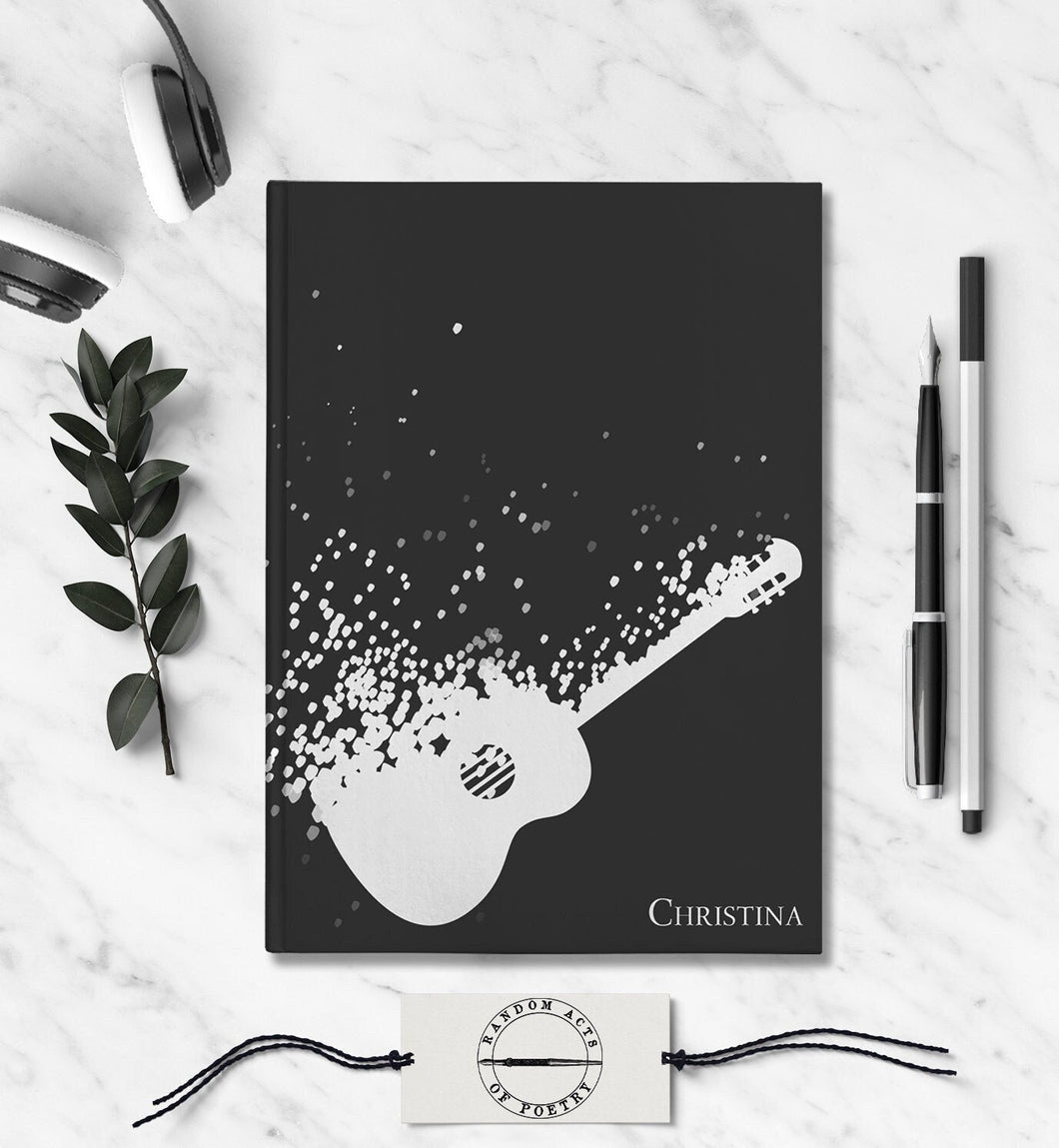 Personalized Guitar Journal Custom Songwriter Notebook Musician Song Diary Lyrical Writer Journal Writing Music Notebook Songwriting Journal