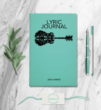 Load image into Gallery viewer, Personalized Lyric Journal Custom Songwriters Notebook Musician Song Diary Lyrical Writer Journal Writing Music Notebook Songwriting Journal
