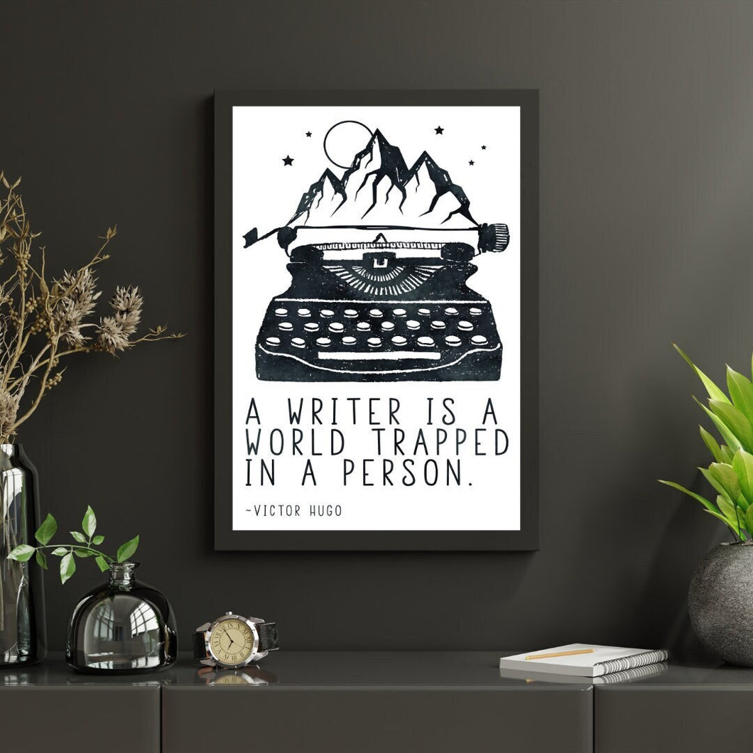 Writer Is A World Art Print