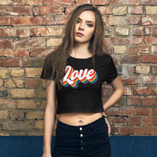 Load image into Gallery viewer, Rainbow Love Crop Top
