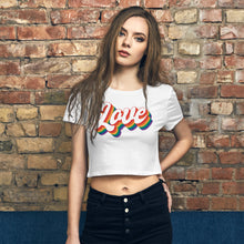 Load image into Gallery viewer, Rainbow Love Crop Top
